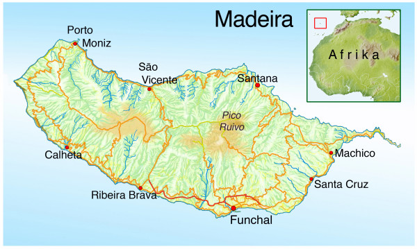 Karte Madeira | Madeira Urlaub - Madeira Reisen buchen